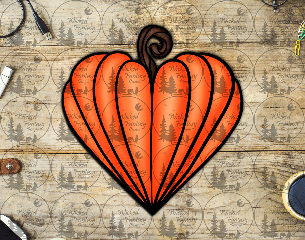 UVDTF Pumpkin Heart