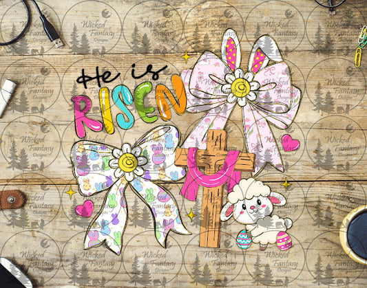 UVDTF He is Risen Bows and Lamb