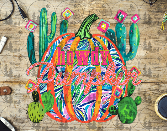 UVDTF Howdy Pumpkin with Cactus