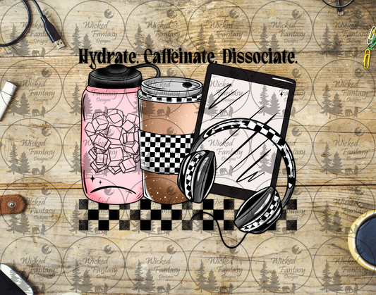 UVDTF Hydrate Caffeinate Dissociate
