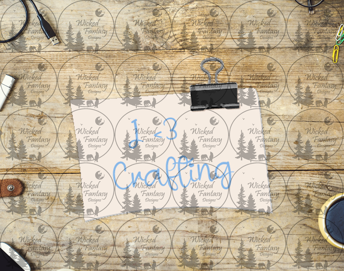 UVDTF I love Crafting Faux Sticky Note and Clip