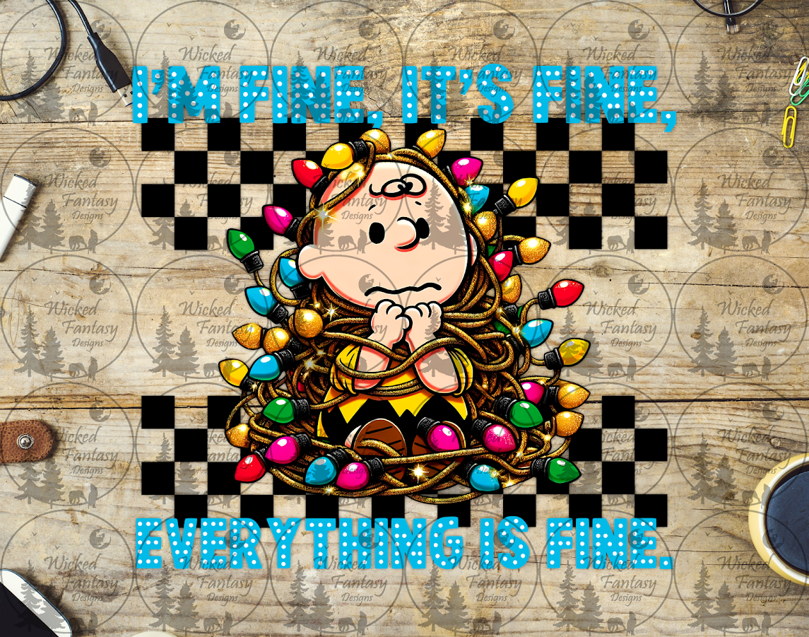 UVDTF I'm Fine Its Fine Everything is Fine Boy in Tangled Lights