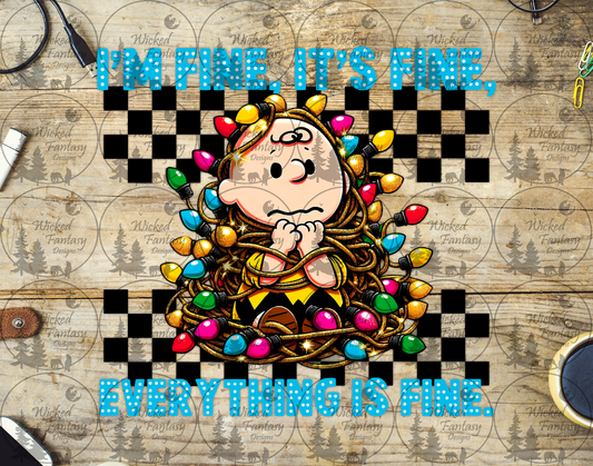 UVDTF I'm Fine Its Fine Everything is Fine Boy in Tangled Lights