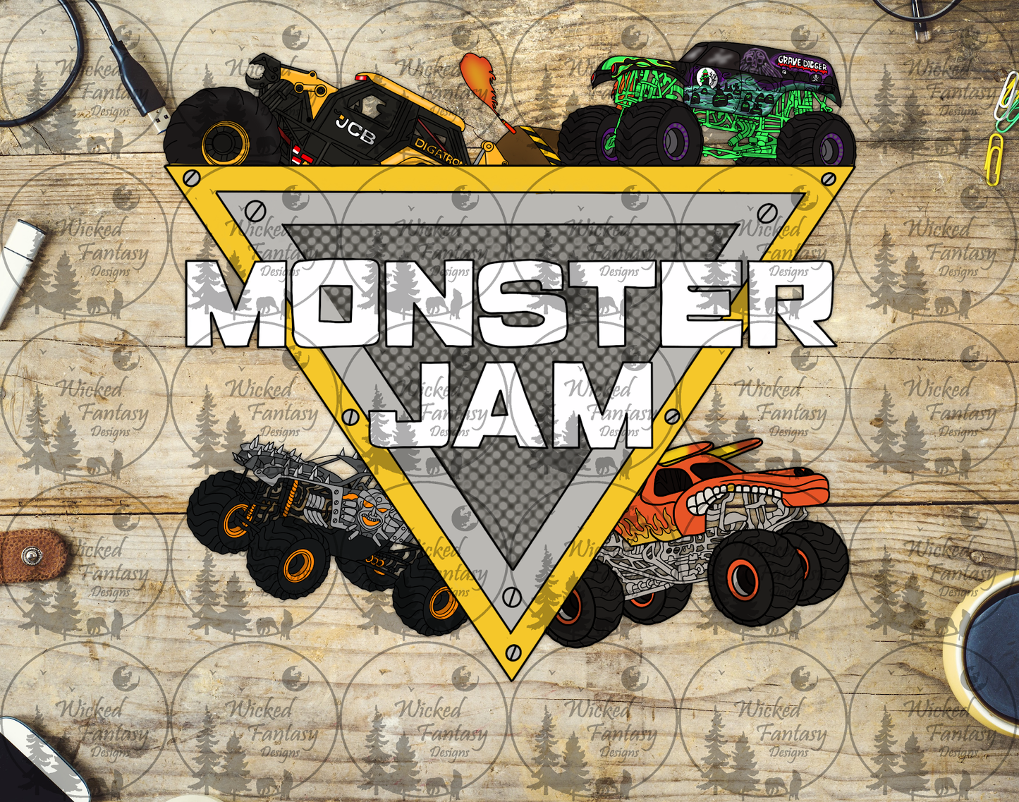 UVDTF Monster Jam Monster Trucks