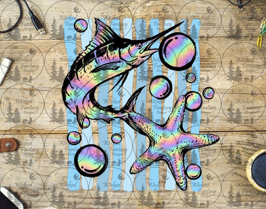 UVDTF Pastel Sword Fish and Pearls