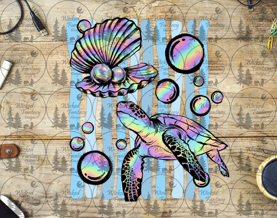 UVDTF Pastel Sea Turtle and Pearls
