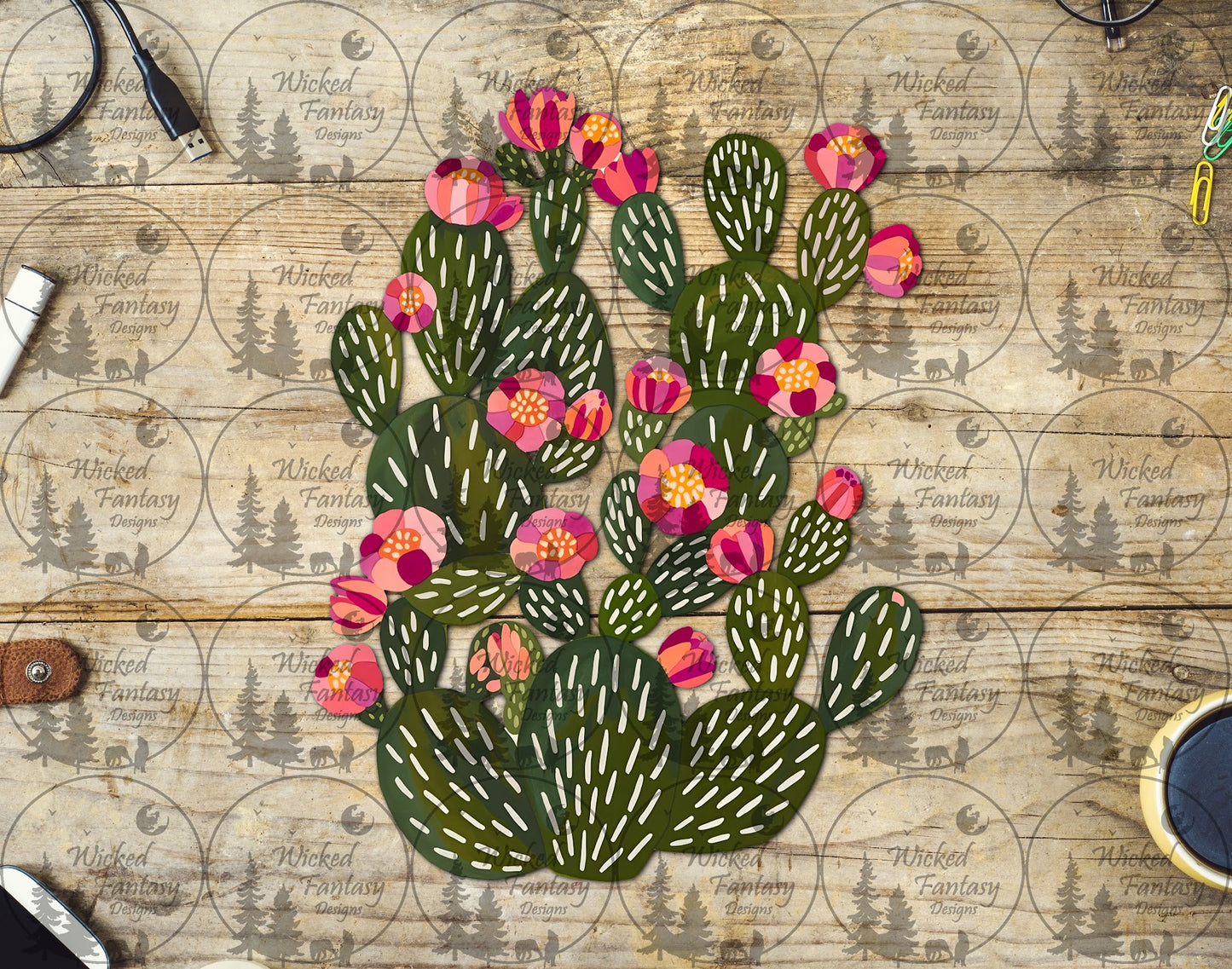 UVDTF Brushstroke Cactus