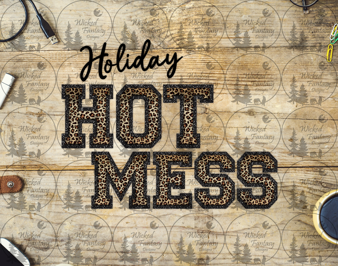 UVDTF Holiday Hot Mess Leopard Print
