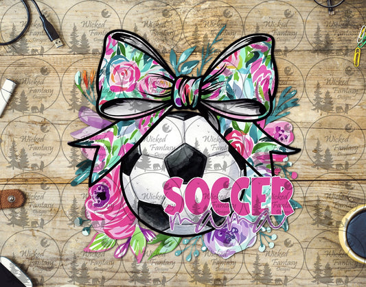 UVDTF Soccer Mama Floral Bow