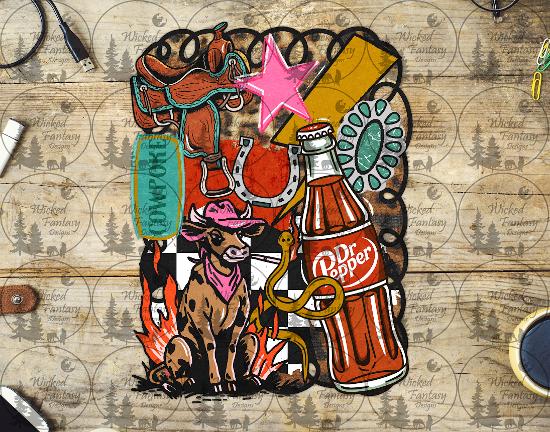 UVDTF Cowpoke Collage