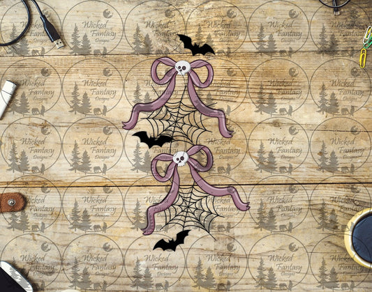 UVDTF Coquette Spiderwebs Pen Wrap Bookmark Bundle