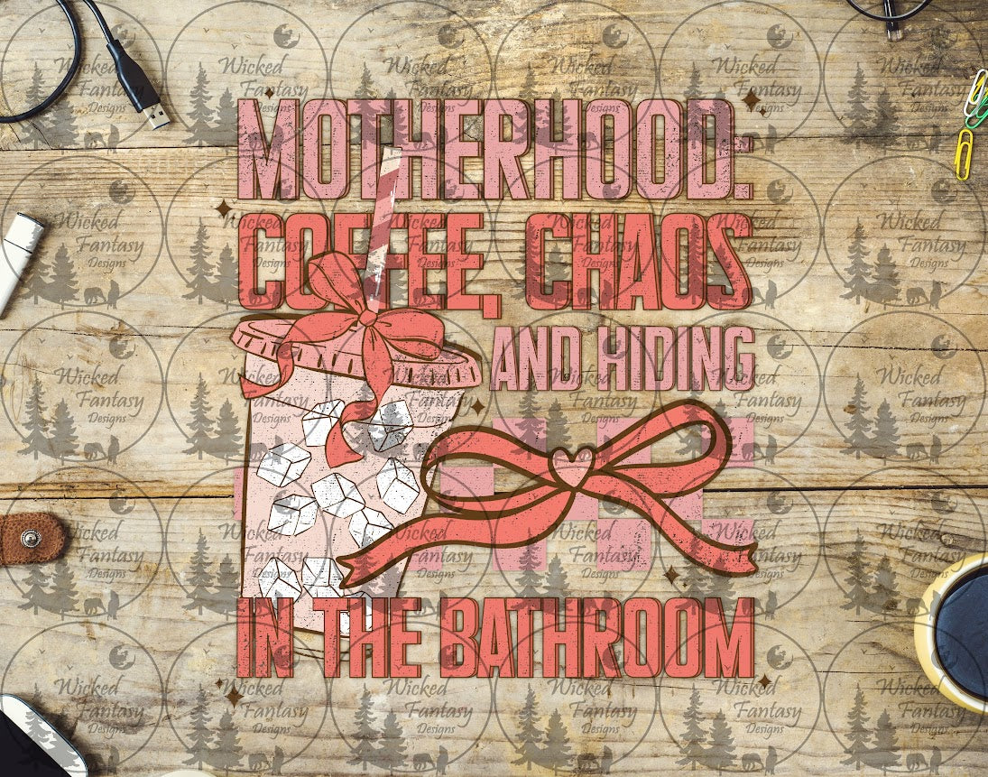UVDTF Motherhood Coffee Chaos and Hiding in the Bathroom