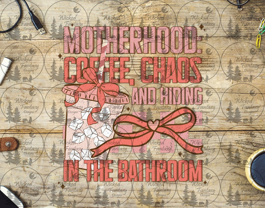UVDTF Motherhood Coffee Chaos and Hiding in the Bathroom