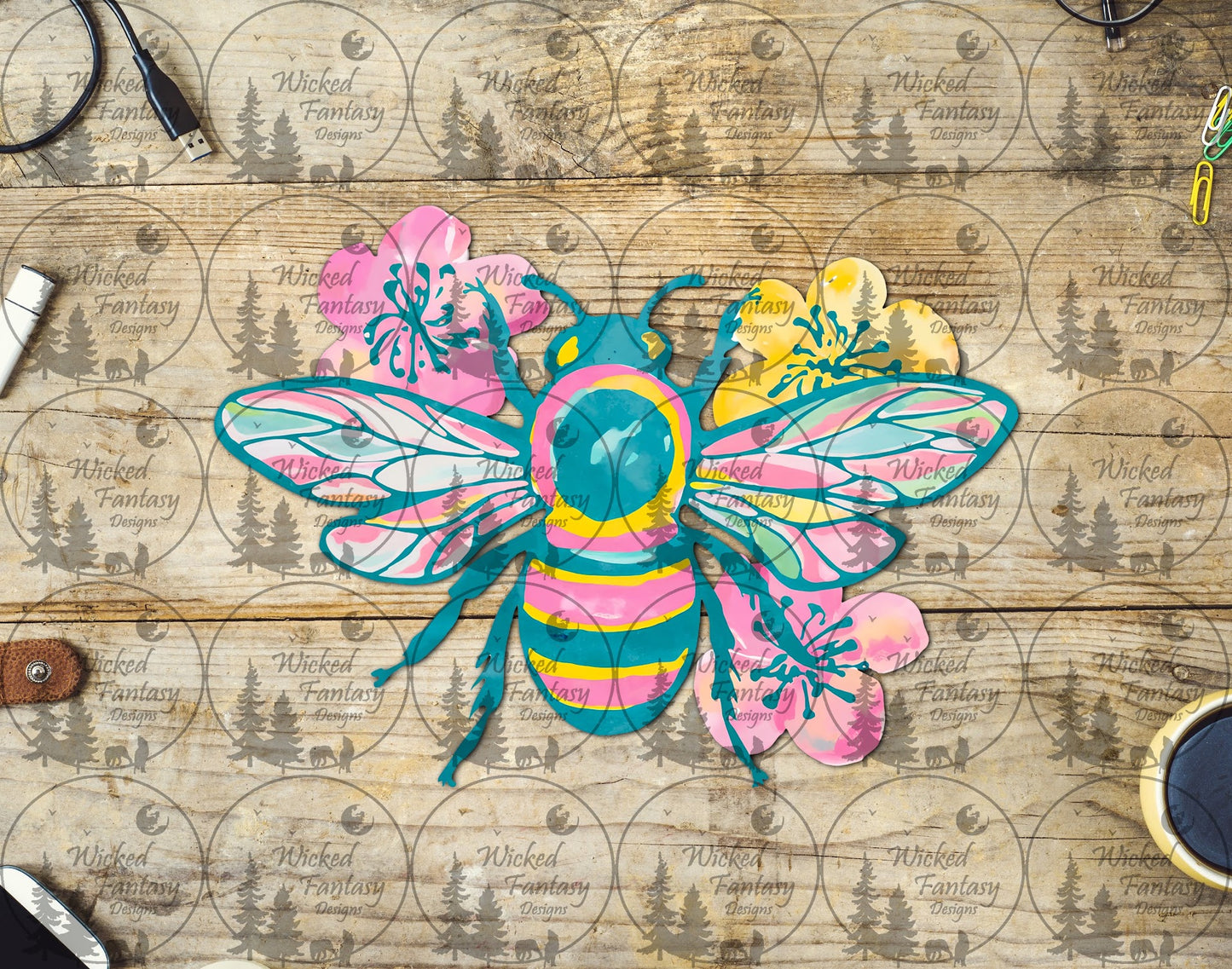 UVDTF Brushstroke Bee