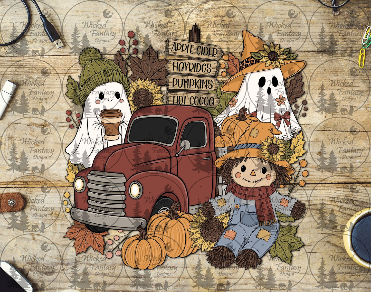 UVDTF Apple Cider Pumpkins and Hayrides