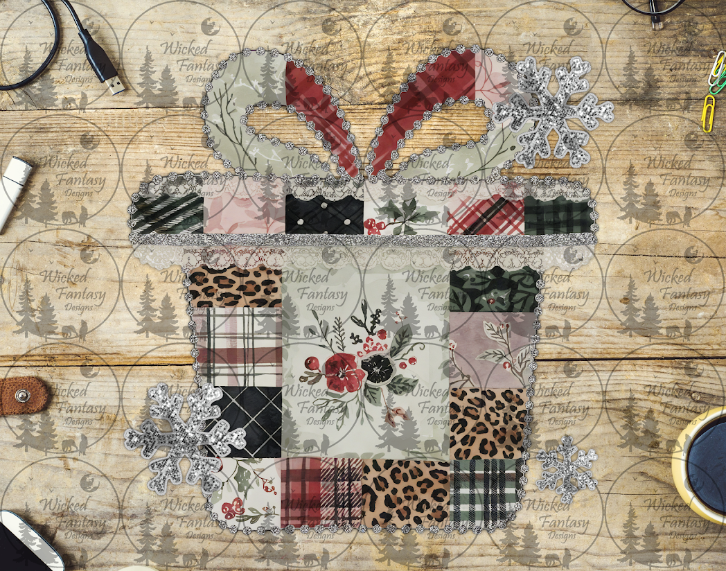 UVDTF Quilted Patchwork Present