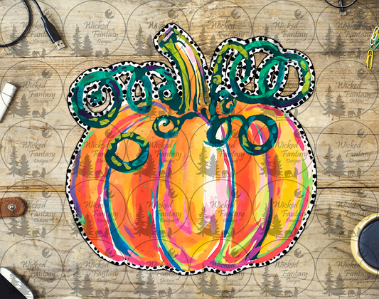 UVDTF Pumpkin with Spiral Stems