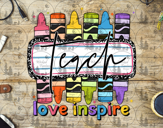 UVDTF Teach Love Inspire Crayons