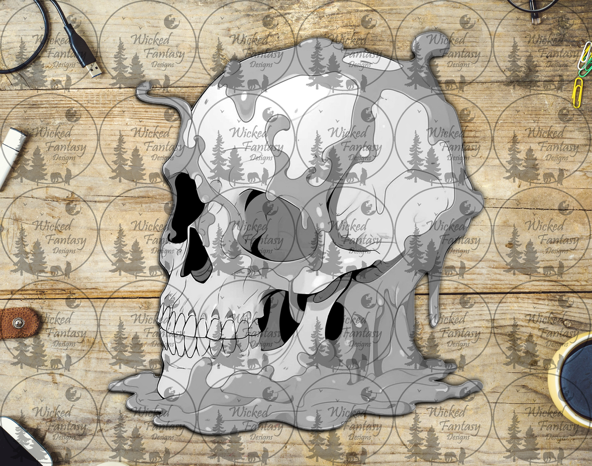 UVDTF Dripping Skull
