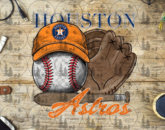 UVDTF Baseball and Hat Houston
