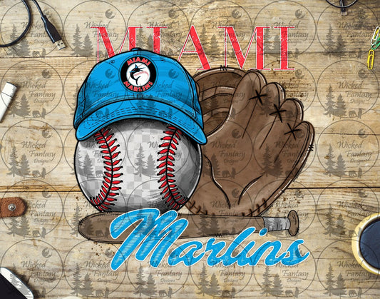 UVDTF Baseball and Hat Miami