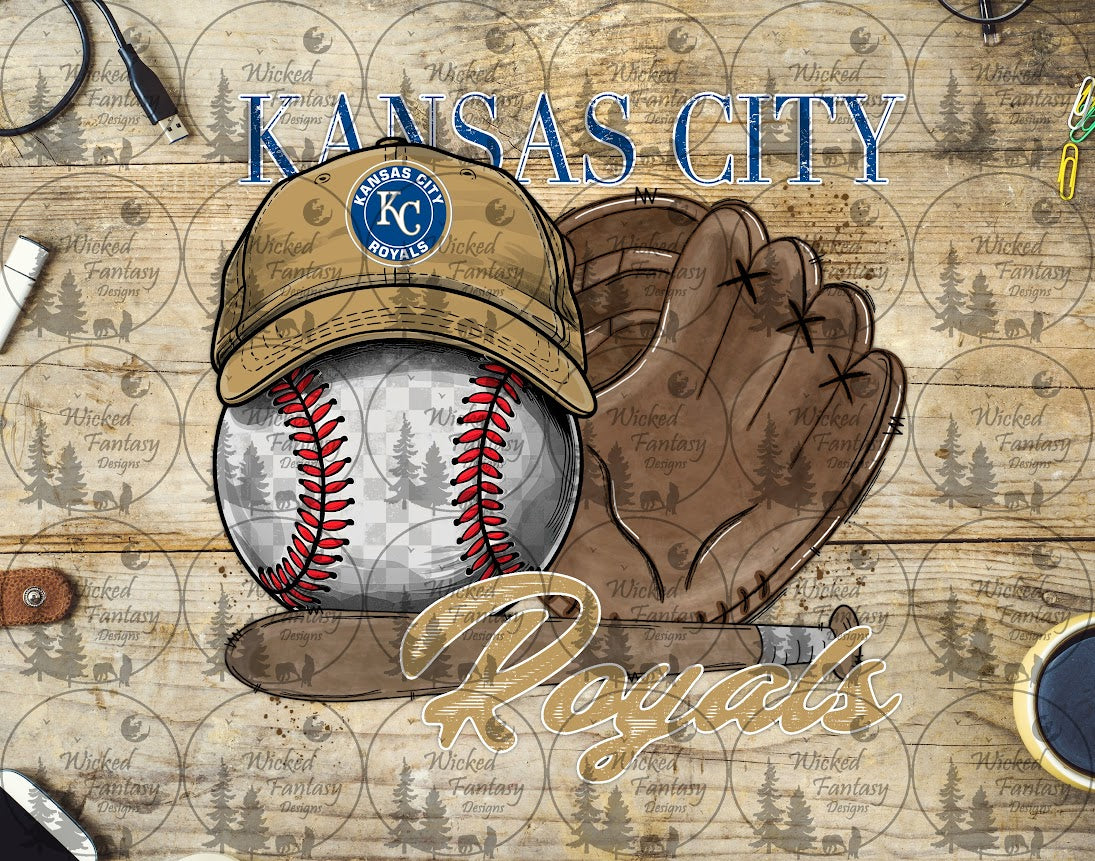UVDTF Baseball and Hat Kansas City
