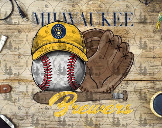 UVDTF Baseball and Hat Milwaukee