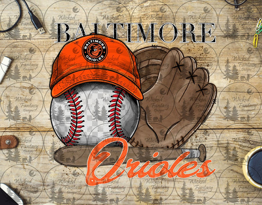 UVDTF Baseball and Hat Baltimore