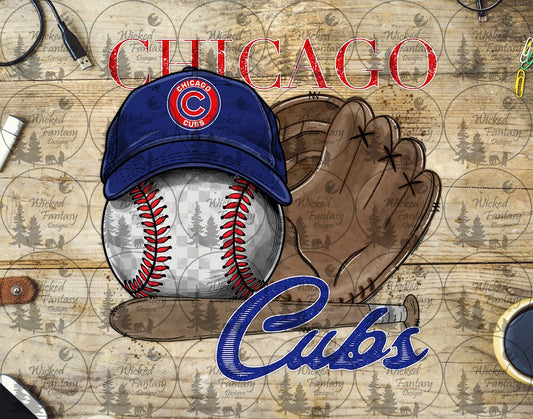 UVDTF Baseball and Hat Chicago