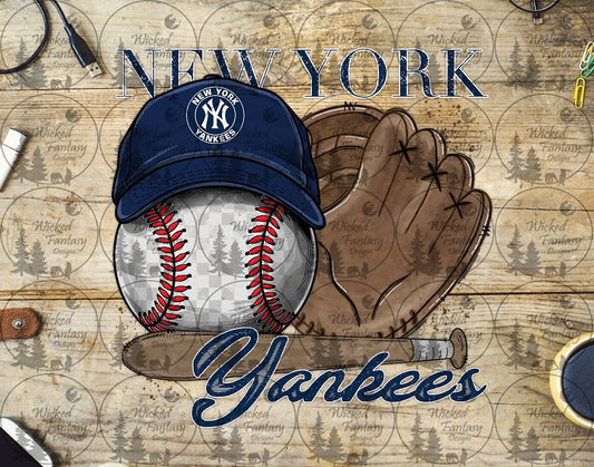 UVDTF Baseball and Hat NY