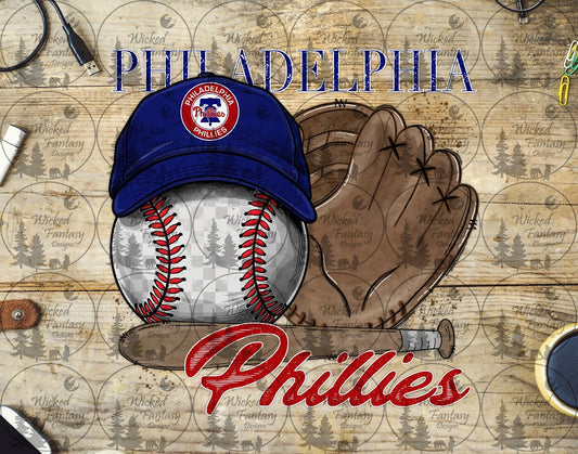 UVDTF Baseball and Hat Philadelphia