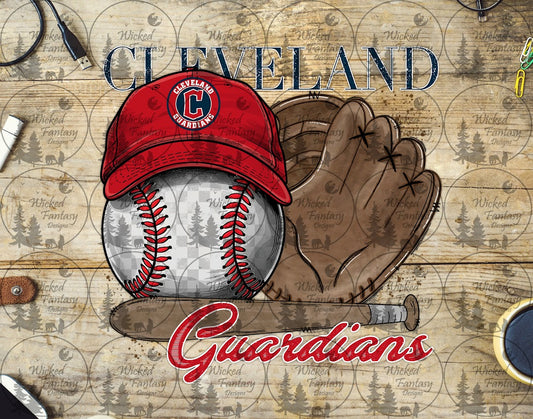 UVDTF Baseball and Hat Cleveland