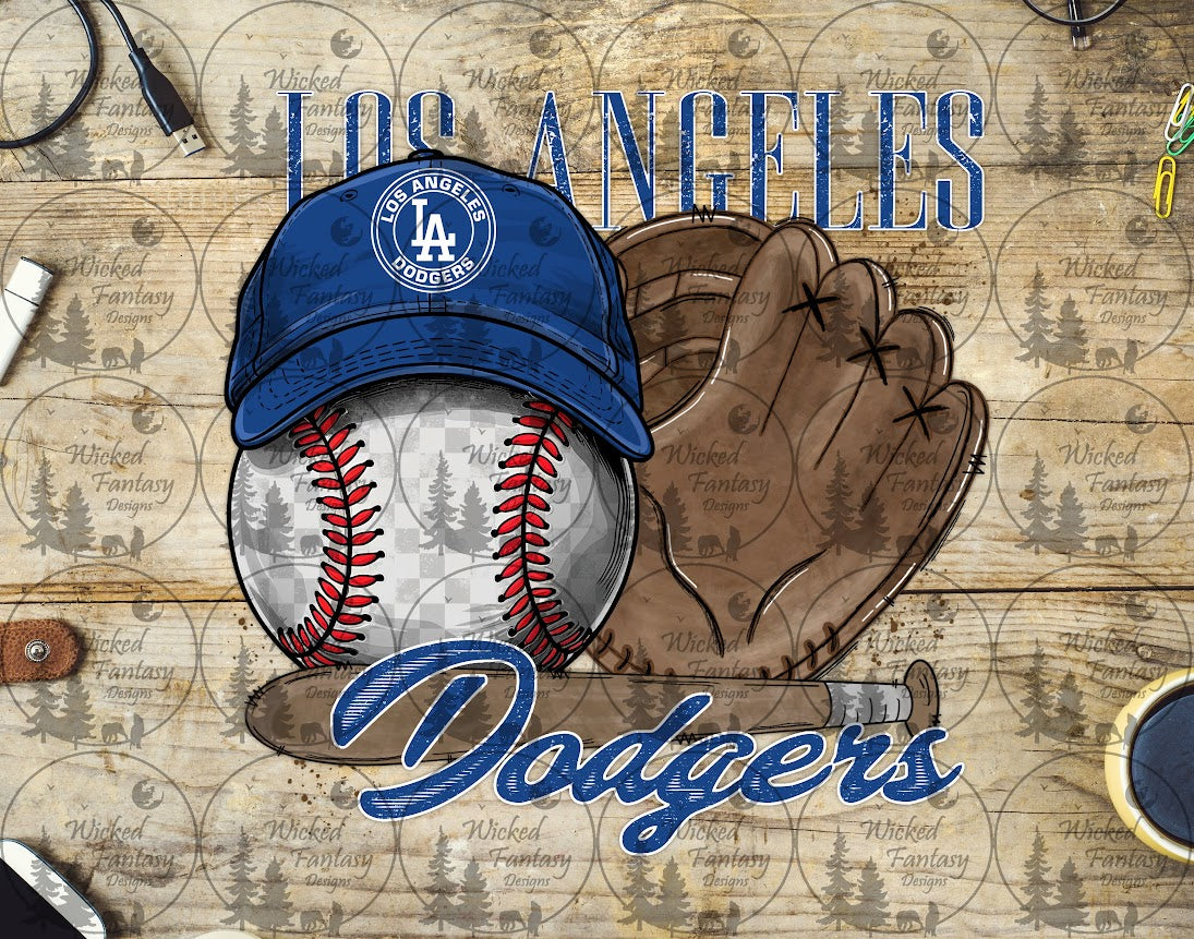 UVDTF Baseball and Hat LA Dodg
