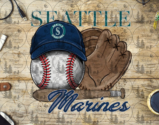 UVDTF Baseball and Hat Seattle
