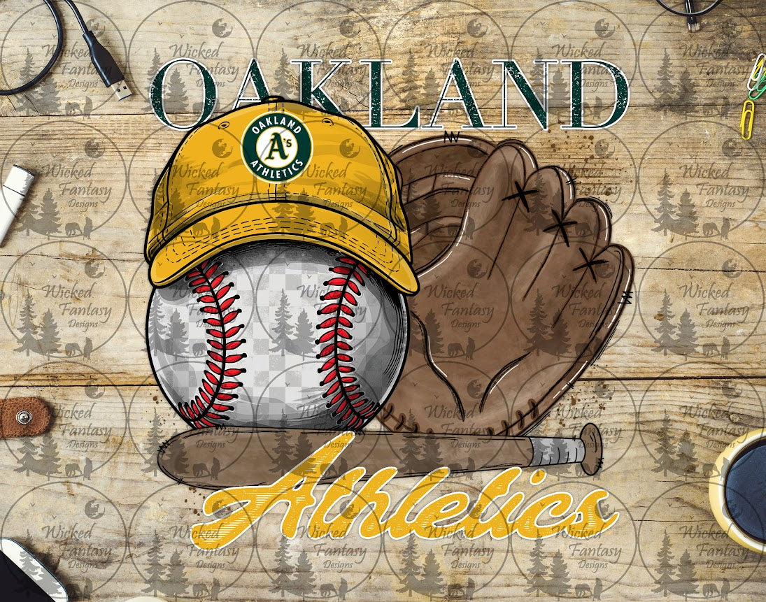 UVDTF Baseball and Hat Oak