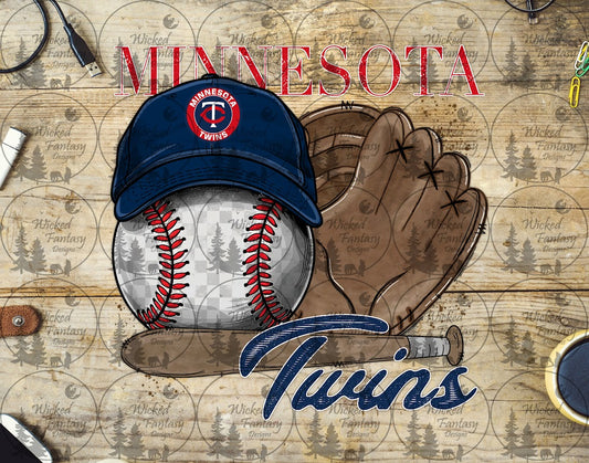 UVDTF Baseball and Hat Minnesota
