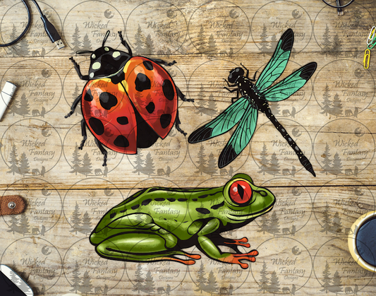 UVDTF Lady Bug Dragonfly Frog