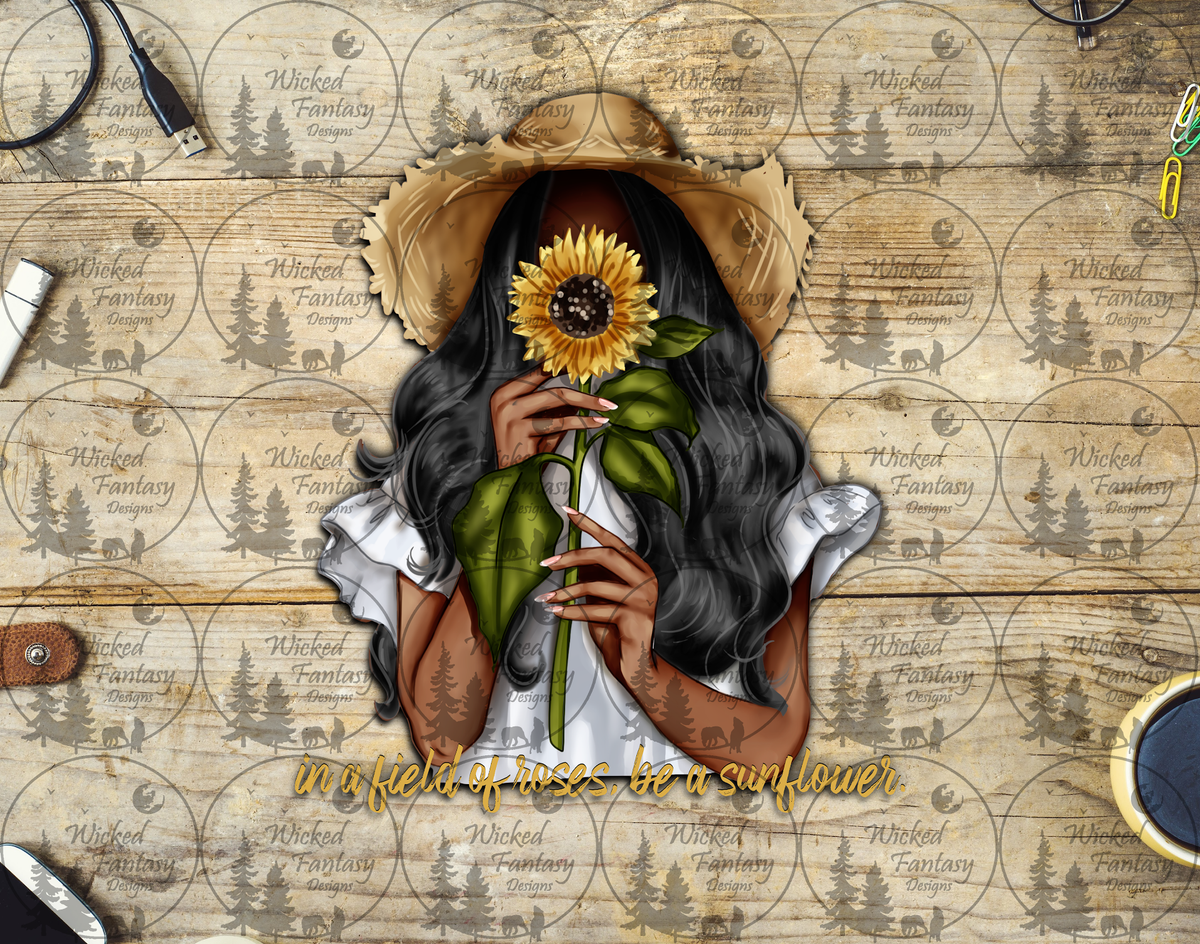 UVDTF In a Field of Roses be a Sunflower