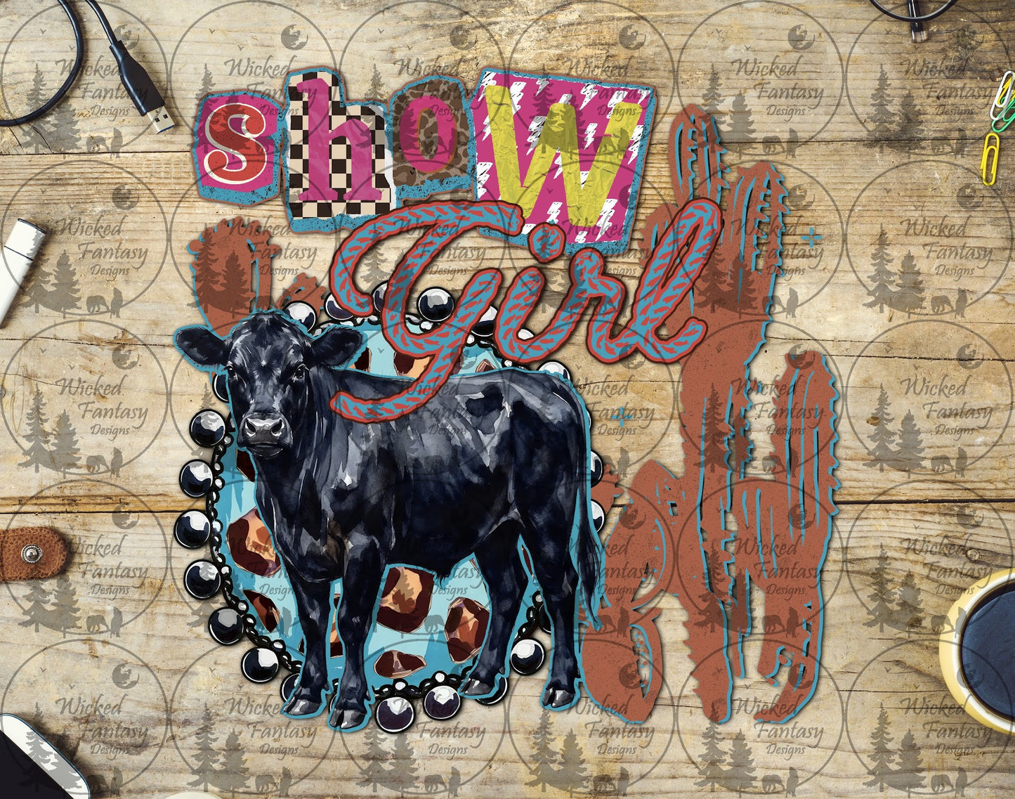 UVDTF Show Cattle Girl Concho and Cactus