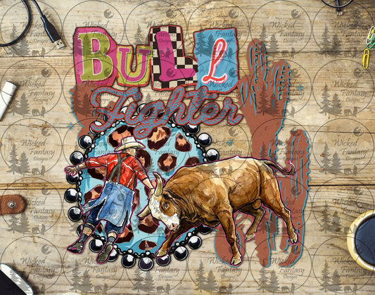 UVDTF Bull Fighter Concho and Cactus