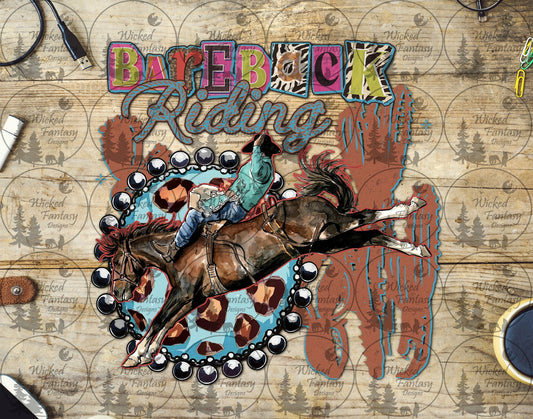 UVDTF Bareback Riding Concho and Cactus
