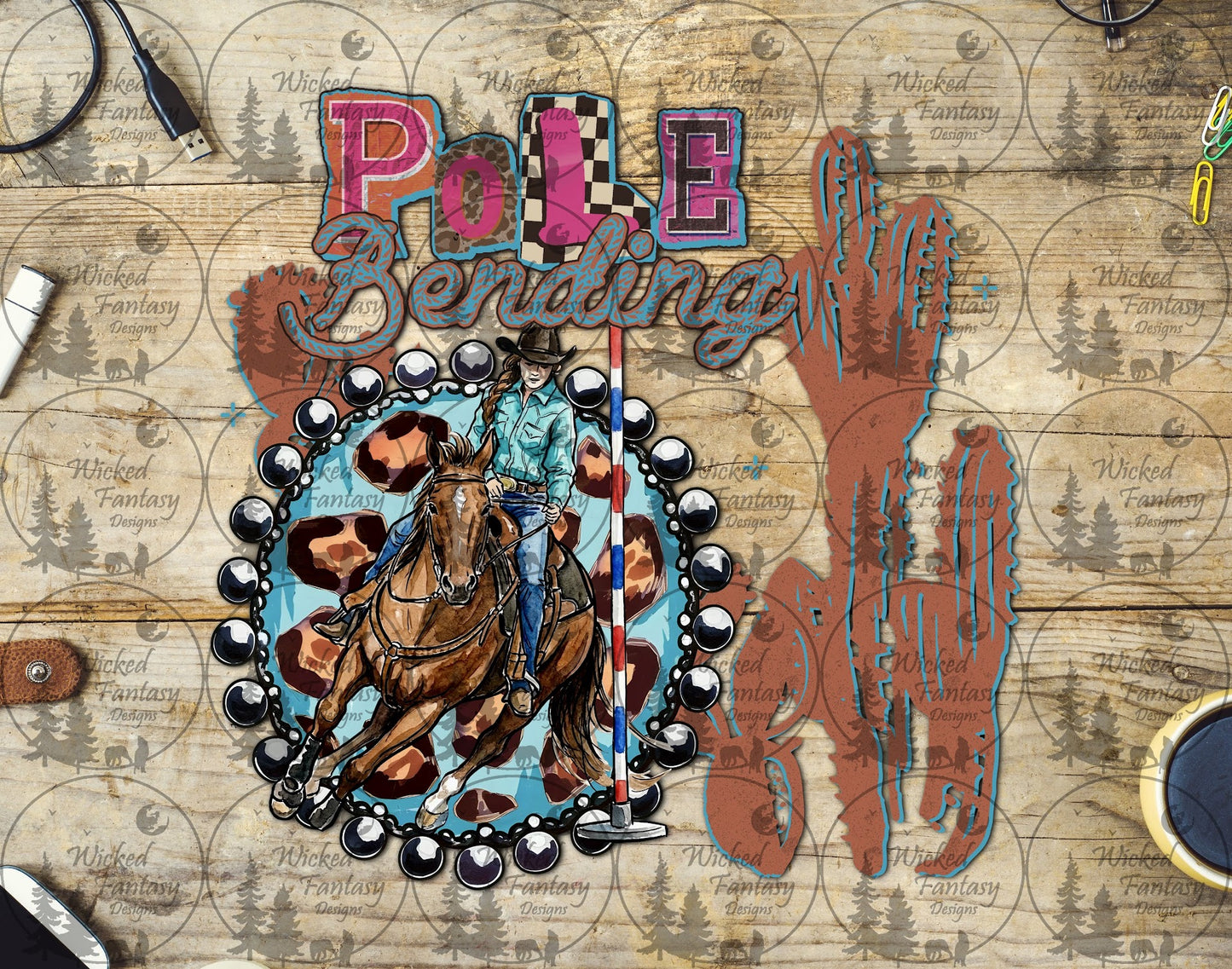 UVDTF Pole Bending Concho and Cactus