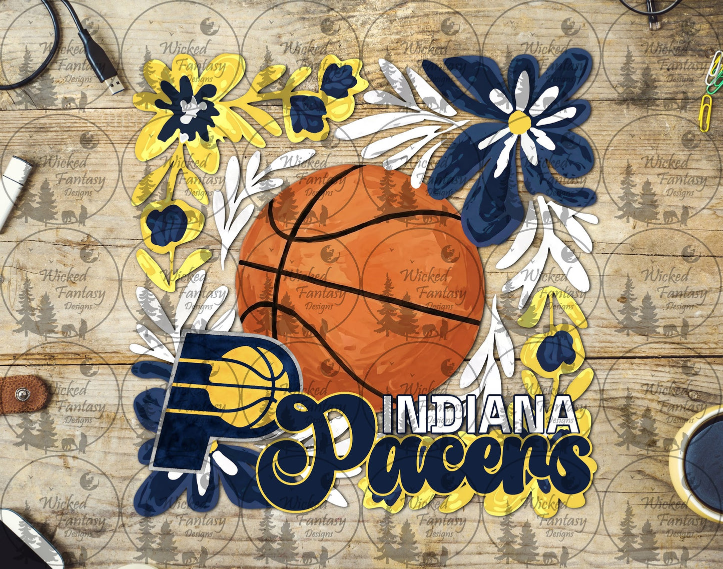 UVDTF Basketball Floral Pacer