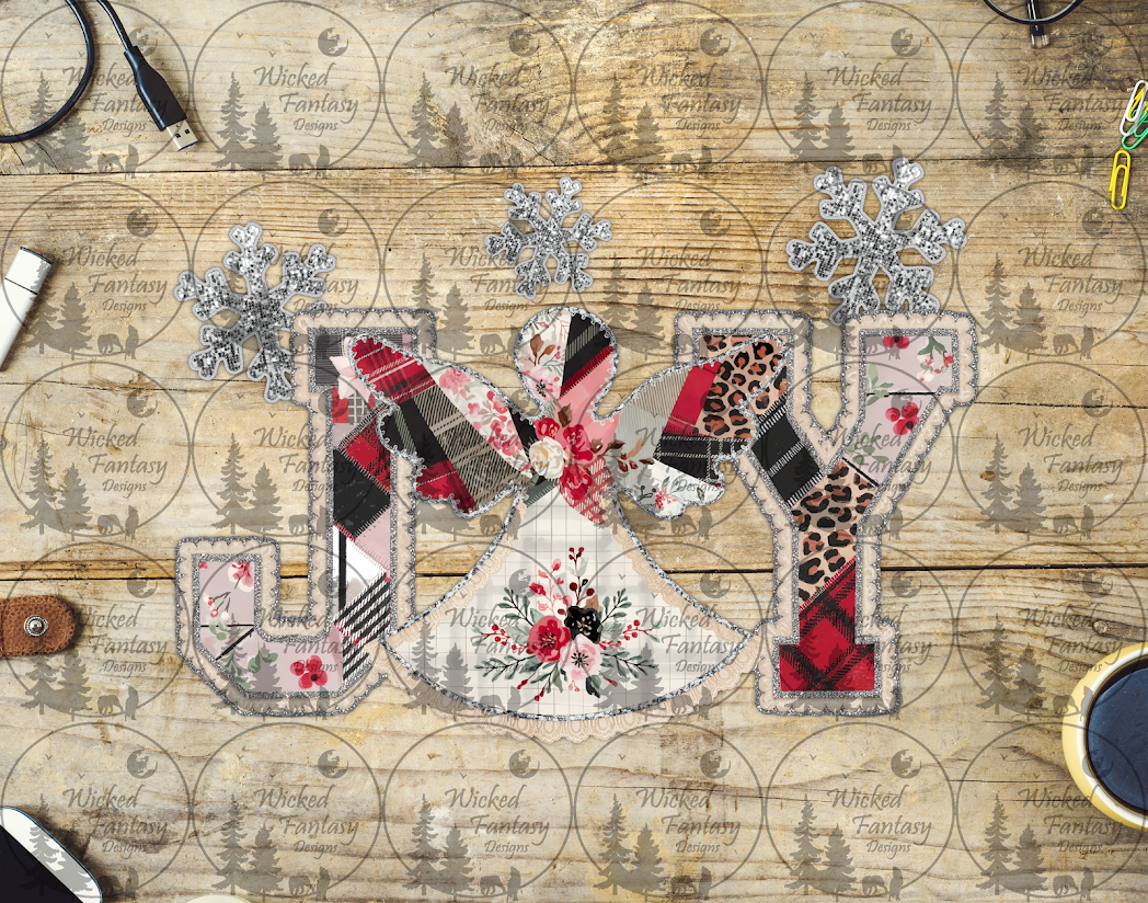 UVDTF Quilted Patchwork Joy Angel