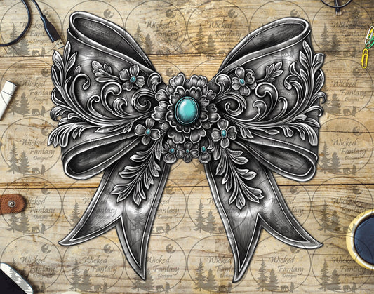 UVDTF Short Silver Filagree Concho Bow