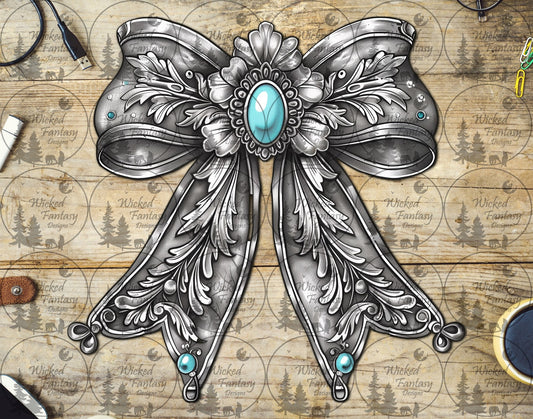 UVDTF Silver Filagree Concho Bow