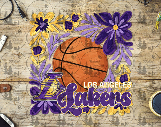 UVDTF Basketball Floral LA