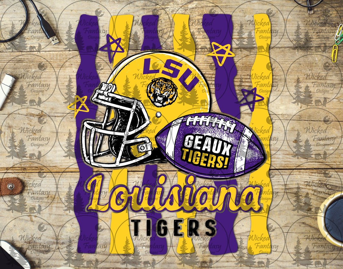 UVDTF Louisiana Football Stipes