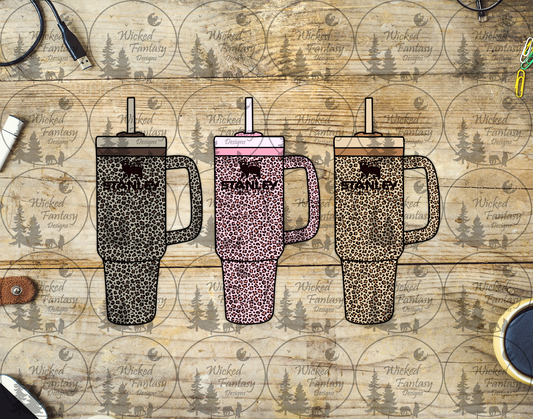UVDTF Leopard Tumblers
