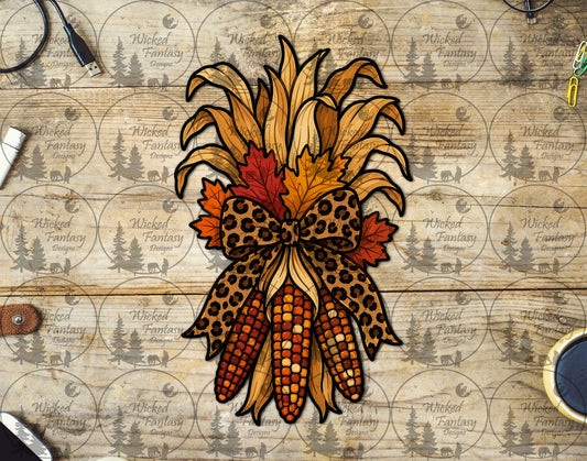UVDTF Bundle of Corn with Leopard Bow
